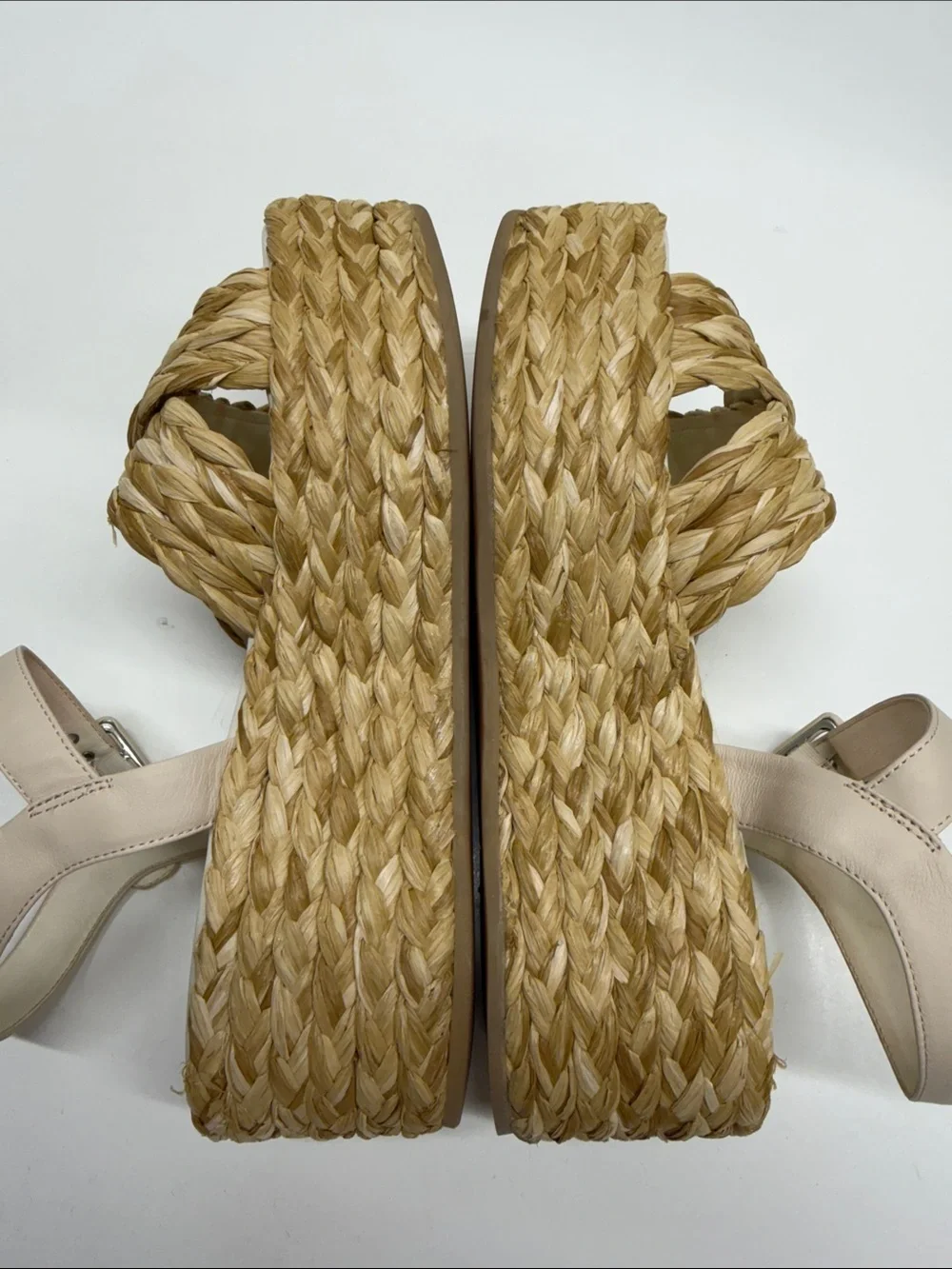 M Gemi The Tessa Platform Sandal Espadrille Open Toe Shoes Braided Raffia 40  9